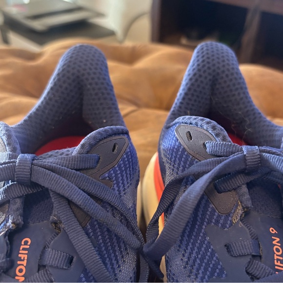 Hoka One One Clifton 9 Womens size 9B Running shoes Evening sky/coral Color-way - Picture 7 of 12